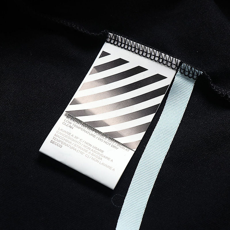 OFF-WHITE "Skeleton WHT" Graffiti Cartoon Graphic T-Shirt