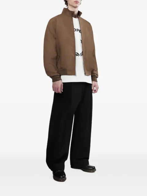 Fred Perry Harrington logo-embroidered zip-up jacket