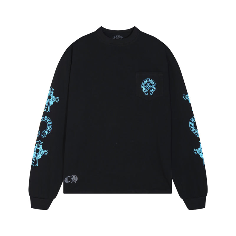 Chrome Hearts Triple Cross Logo L/S T-shirt 8018
