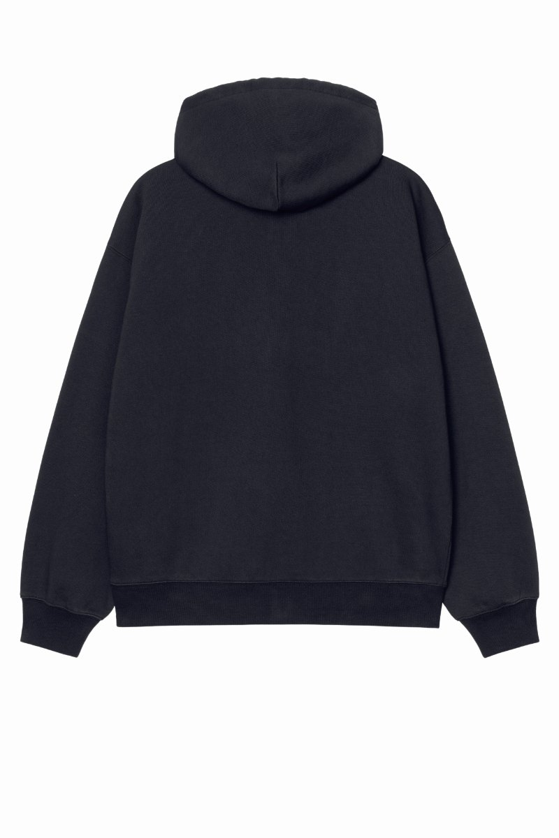 CARHARTT WIP HOODED WIP SWEAT JACKET Dark Navy stone washed